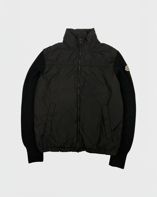 Moncler doudoune bi-matière cardigan