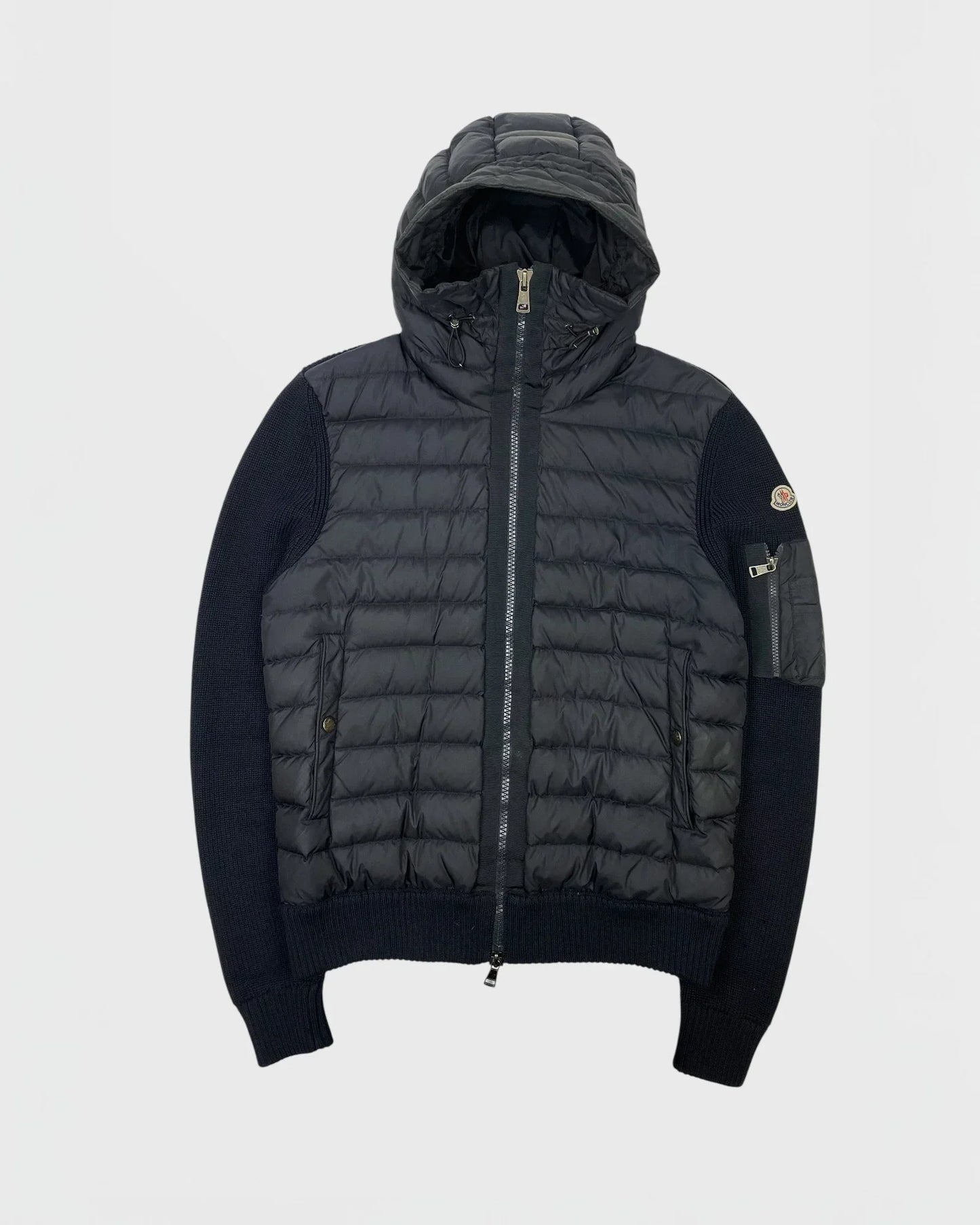 Moncler veste bi-matière cardigan