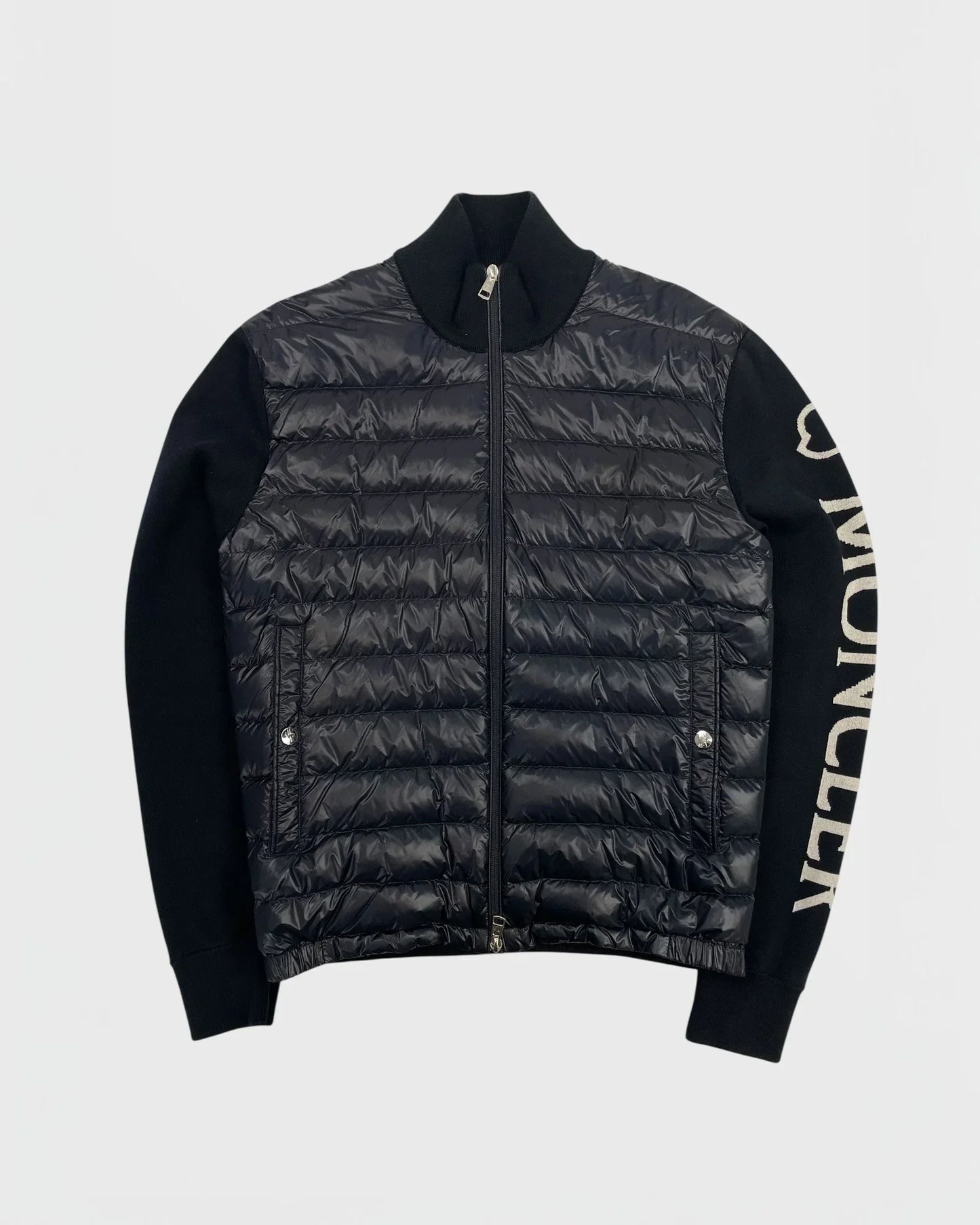 Moncler veste bi-matière cardigan