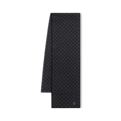 Bonnet et Écharpe Néo Petit Damier Noir