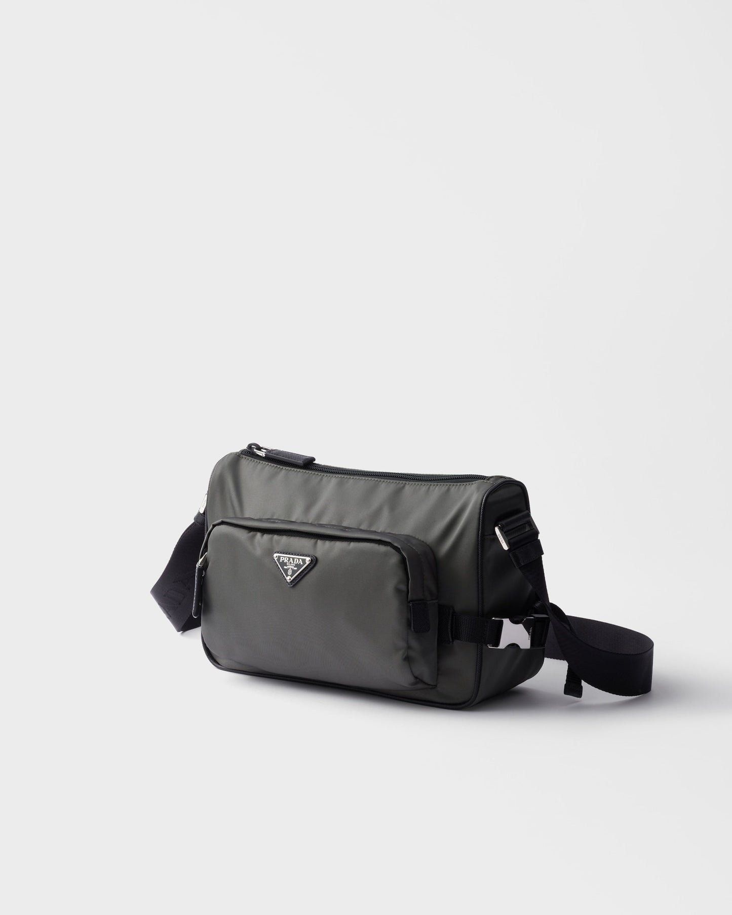 Sac de taille moyenne porté épaule en Re-Nylon et cuir Saffiano