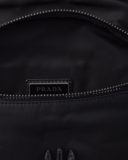 Sac porté épaule en Re-Nylon et cuir Saffiano