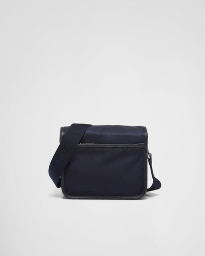 Sac porté épaule en Re-Nylon et cuir Saffiano
