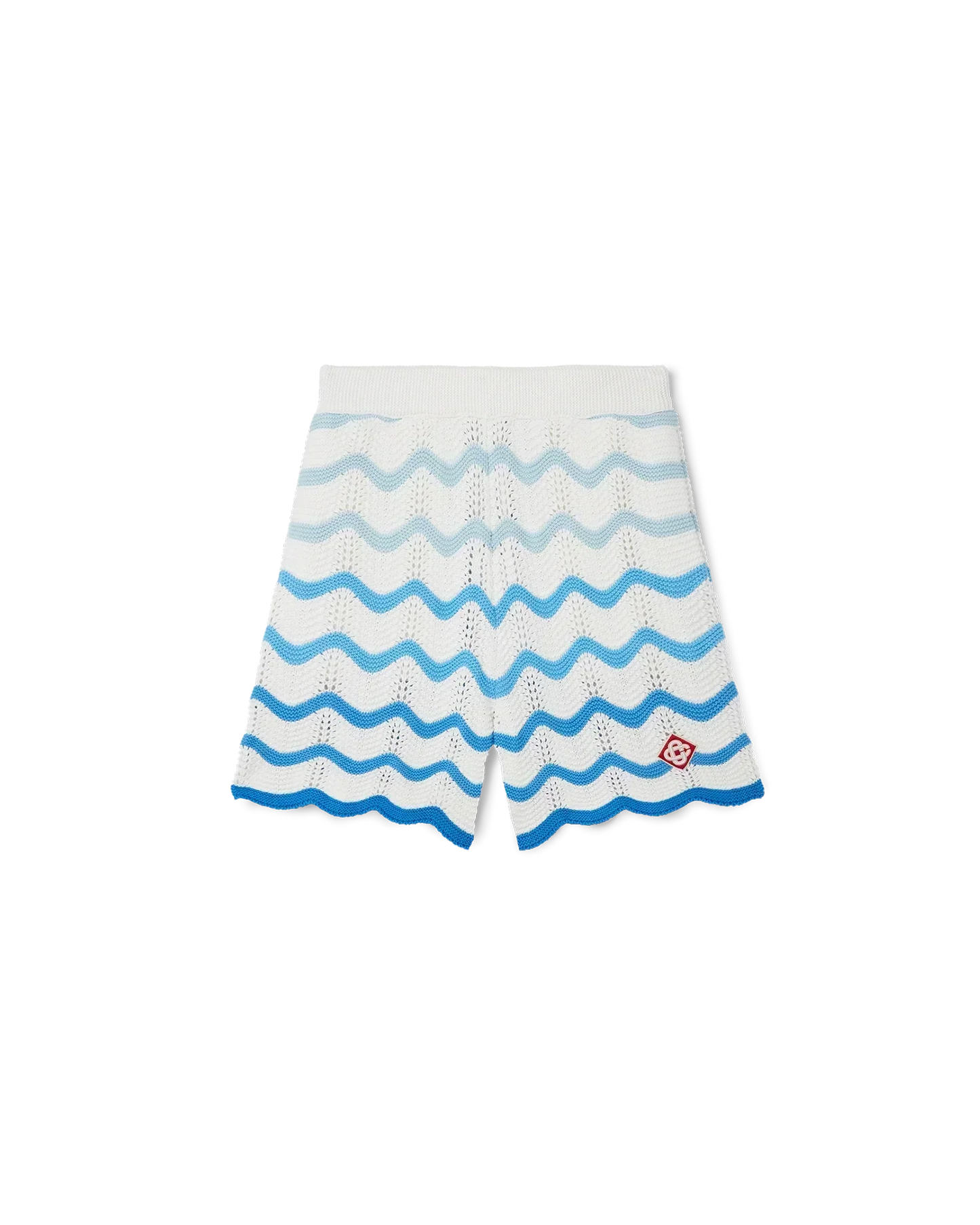 Wavy Gradient Crochet Shorts