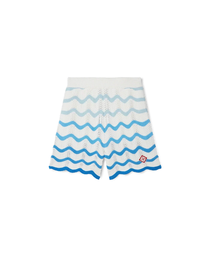 Wavy Gradient Crochet Shorts