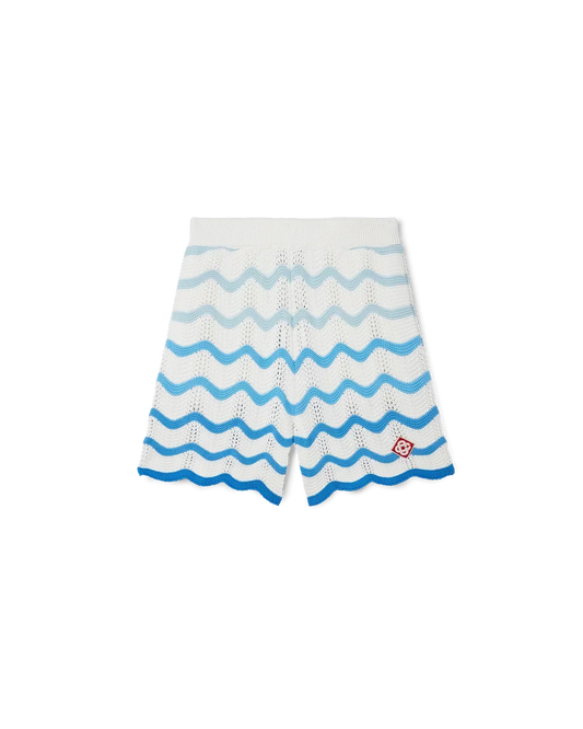 Wavy Gradient Crochet Shorts