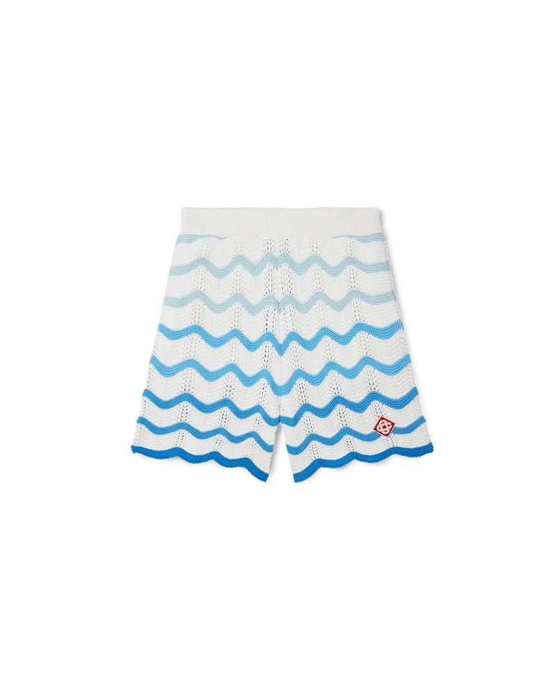 Wavy Gradient Crochet Shorts