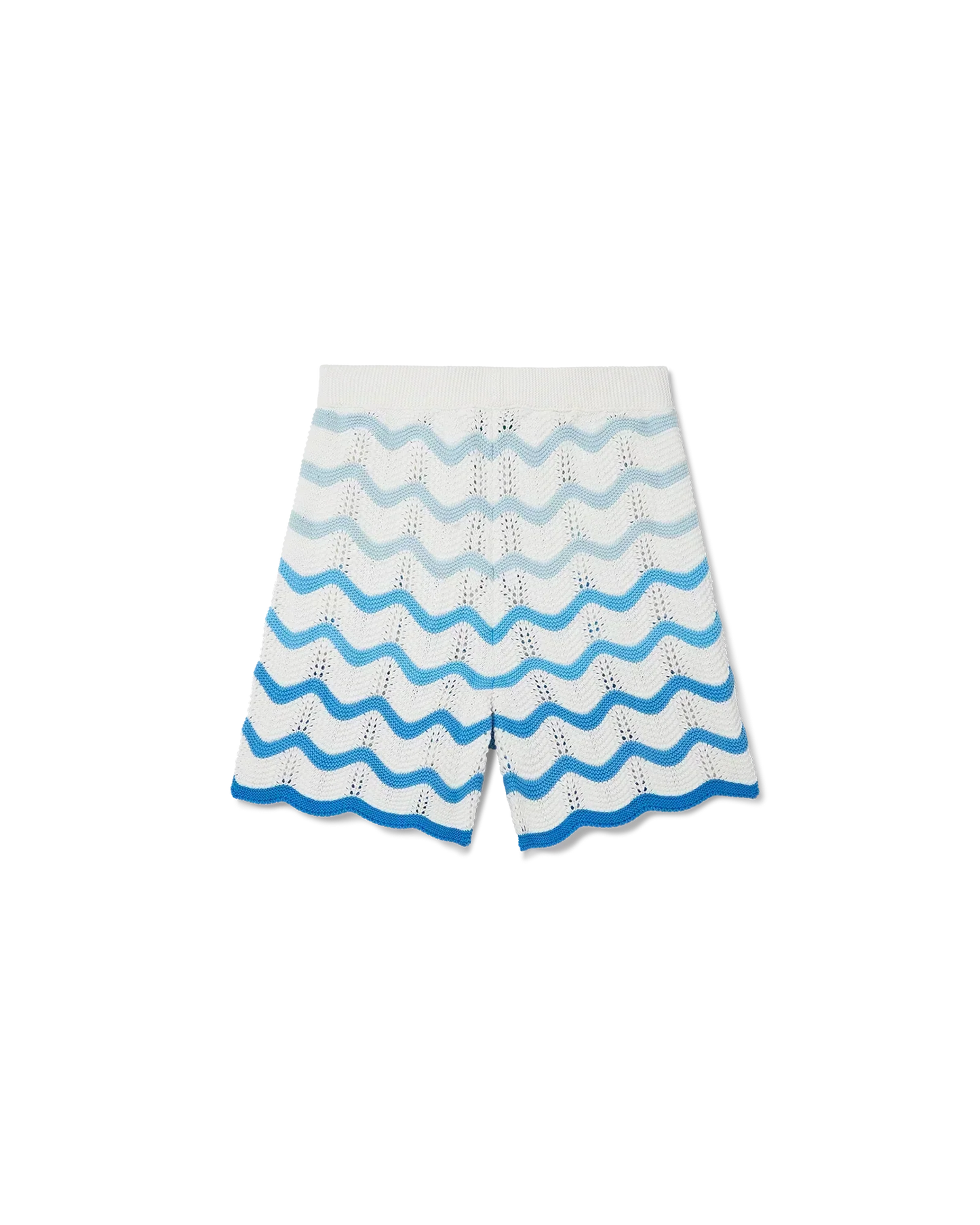 Wavy Gradient Crochet Shorts