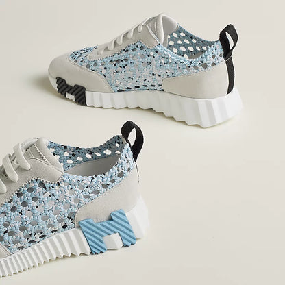 Sneakers Hermès bleu clair / blanc