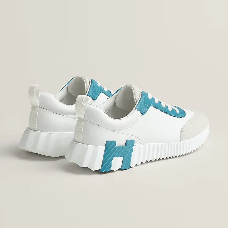 Sneakers Hermès blanc / bleu minéral