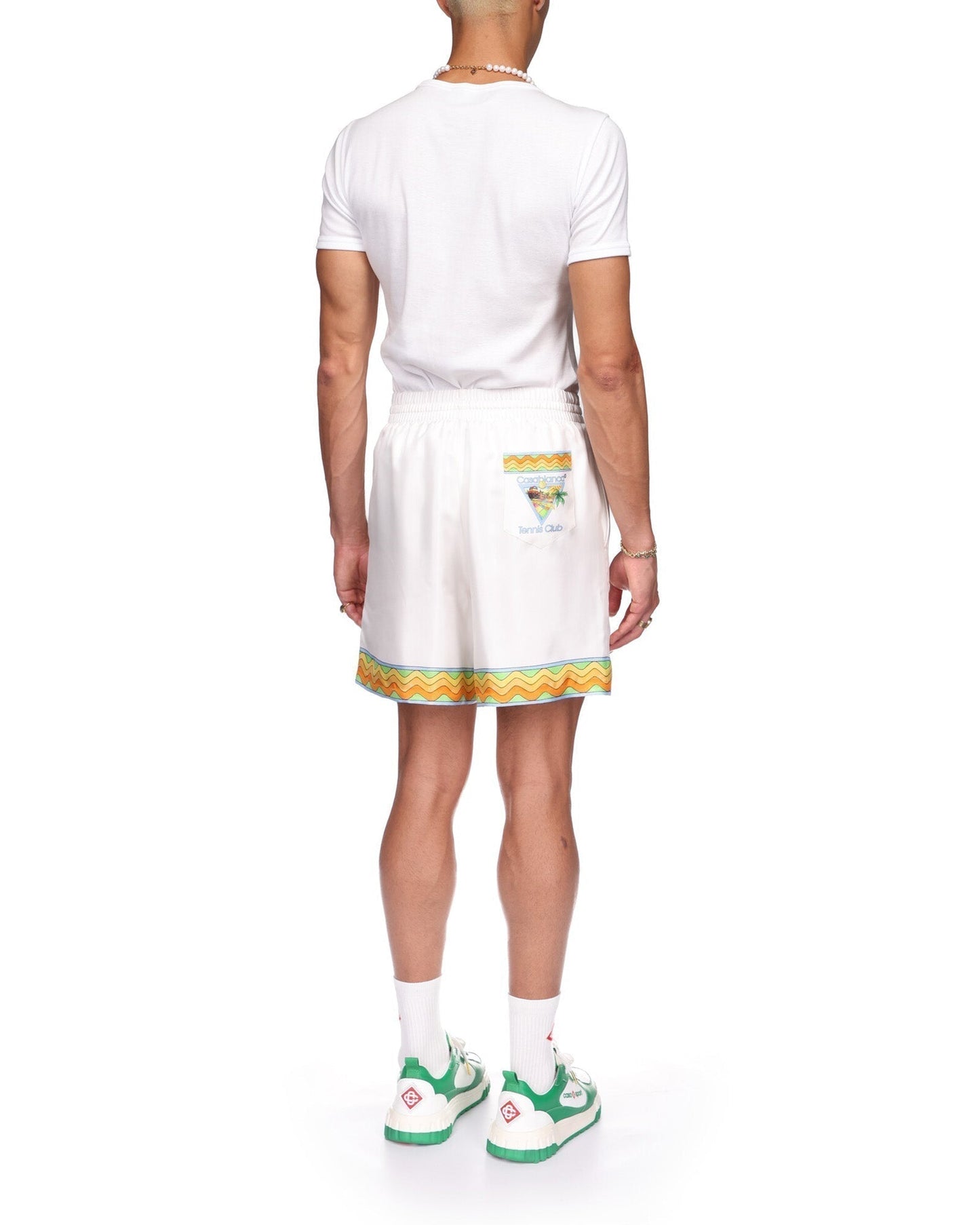 Afro Cubism Tennis Club Silk Shorts