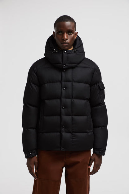 Doudoune courte en flanelle Vezere Moncler Noir