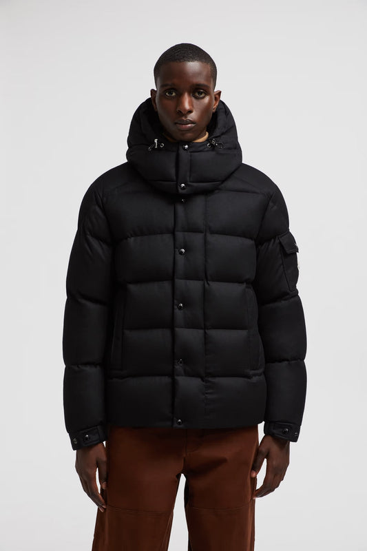 Doudoune courte en flanelle Vezere Moncler Noir