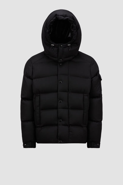 Doudoune courte en flanelle Vezere Moncler Noir