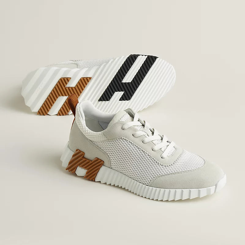 Hermès Bouncing blanc/maron/noir